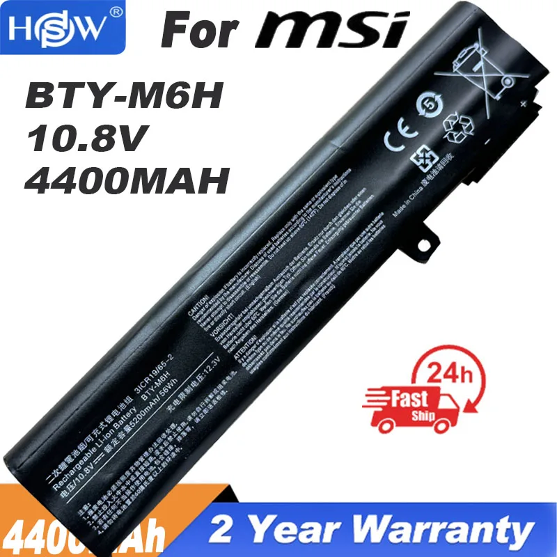 

BTY-M6H Laptop Battery For MSI GE62 GE72 GP62 GP72 GL62 GL72 GP62VR GP72VR PE60 PE70 MS-16J2 MS-16J3 MS-1792 MS-1795