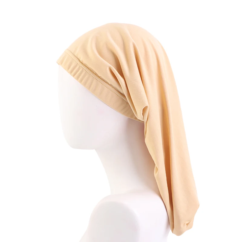 Neue Männer Zöpfe Dreadlocks Nacht Schlaf Kappe Lange Schwanz Motorhaube Kappe Breite Elastische Band Chemo Krebs Hut Unisex Einfarbig Kopf Wrap – Detail 9