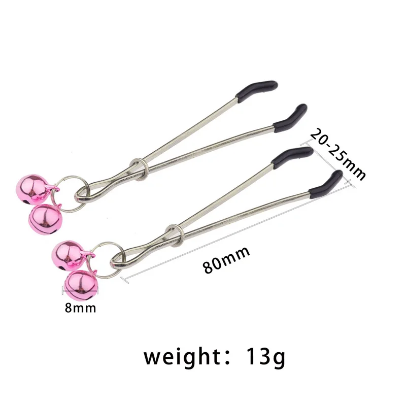 1Pair Breast Nipple Clamps with Ring Clips Stimulator Female Flirt Breast Nipple Clips Black Nipple Tweezer Clamps 2023 New