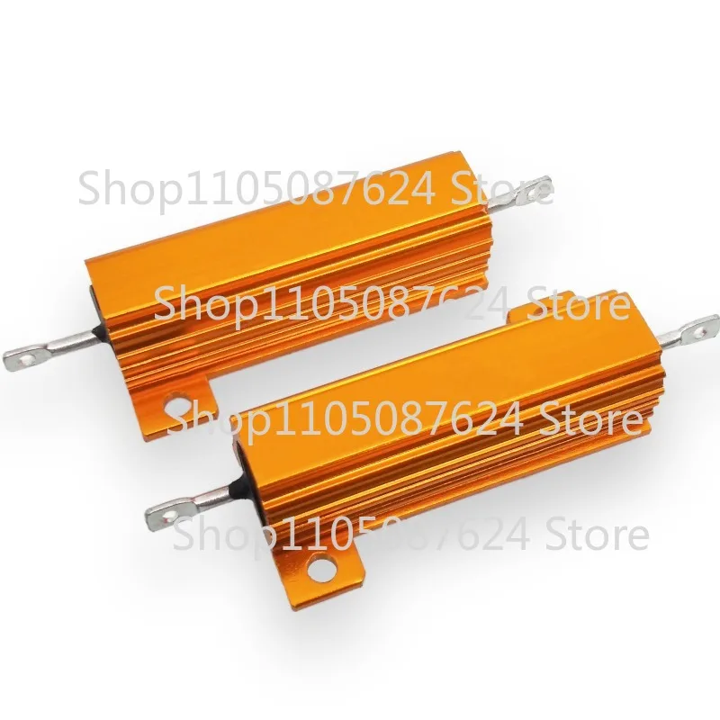 ZZZ 2x 50K ohm 50K 100W Watt Aluminum Housed Metal Case Wirewound Resistors