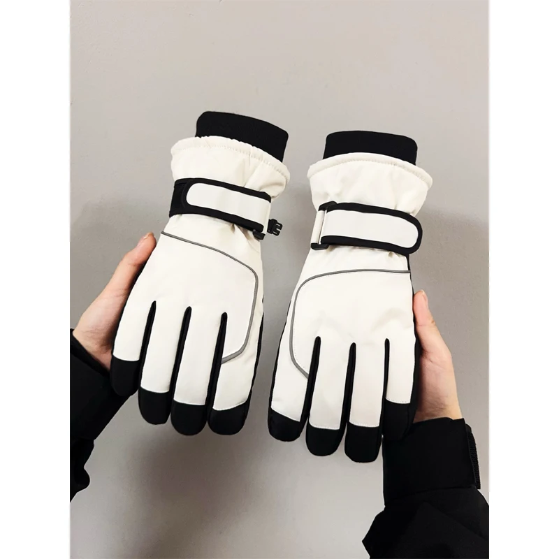 قفازات قطنية للرجال في الشتاء، مع عزل مضاف وسماكة للدفء. مناسبة لركوب الدراجات الكهربائية والدراجات النارية