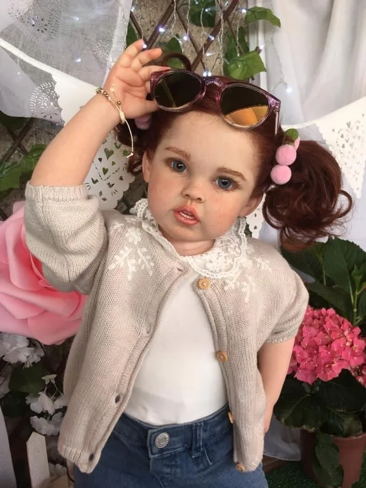 Bébé Cressida de 32 pouces, approvisionnement limité personnalisé, avec cheveux enracinés à la main, poupée déjà finie