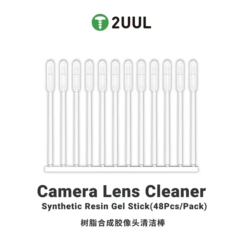 2UUL 48pcs Camera Cleaning Stick Resin Synthetic Rubber Portable Lens Dust Removal for Mobile Phone Camera Lens Cleaning Tool