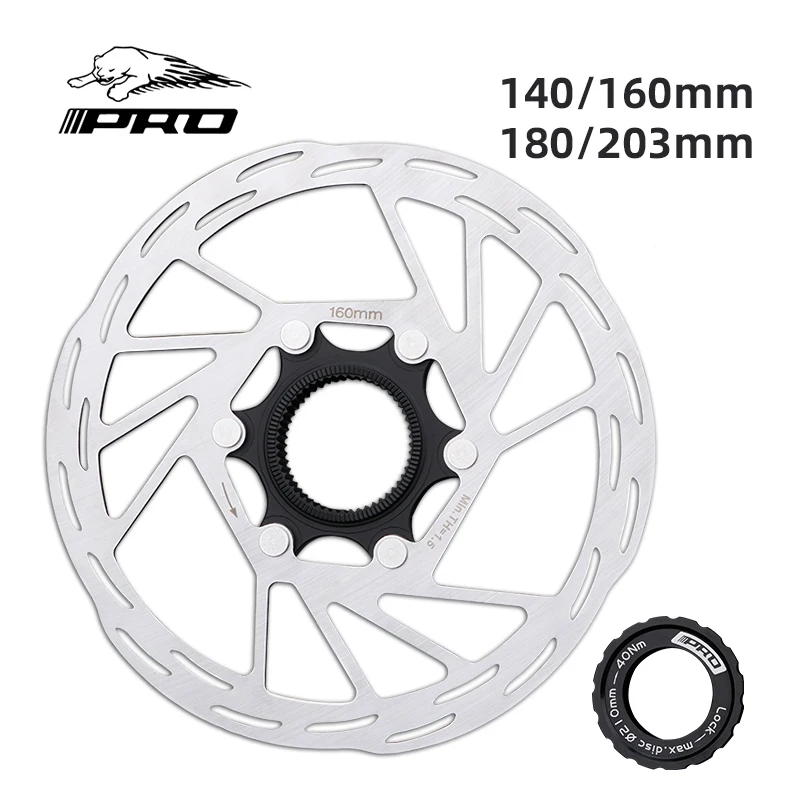 

IIIPRO Centerlock Rotor MTB Road Bike Heat Dissipation Cooling Disk Center lock 140/160/180/ 203mm Disc Brake Rotor Center Lock