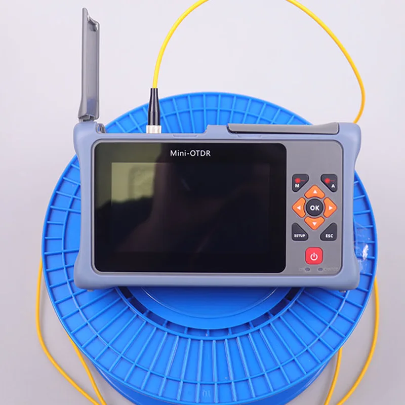 Verificador multifunction da fibra ótica mini otdr com fonte de luz ótica do medidor de potência opm vfl