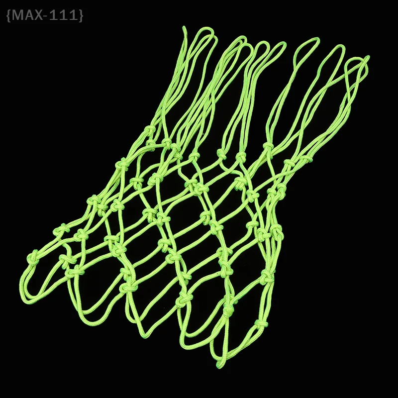 【No】고가시성 야간 농구 네트, 저조도 훈련 및 저녁 경기를 위한 빛나는 형광 녹색 나일론 네트