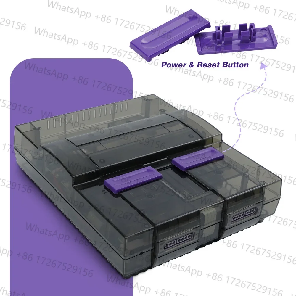 Translucent Replacement Housing Shell Case Cover Compatible with SNES Game Console Repair Accessories