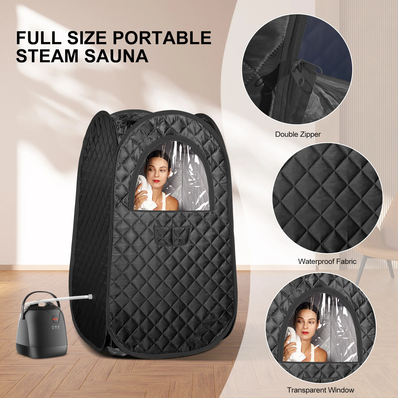One Person Size Portable Sauna  2L Steam Full Size Portable Steam Sauna