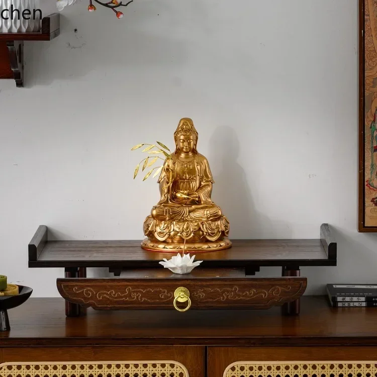 DSA Wall-mounted Altar Table Incense Case God of Wealth Guanyin Bodhisattva Offering Table Home Incense