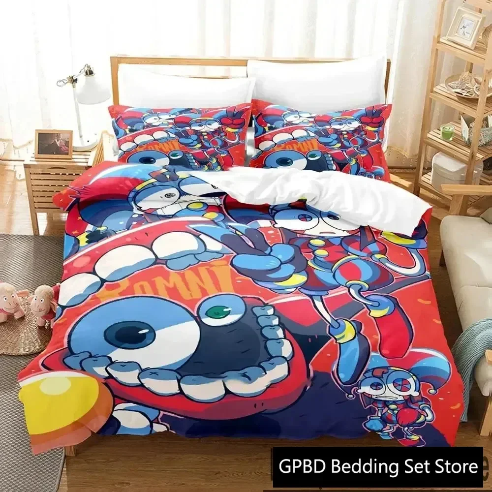 

Luxury New 3D Print Cartoon Amazing Digital Circus Bedding Set Double Twin King Duvet Cover Pillowcase Boys Girls Adults Bedroom