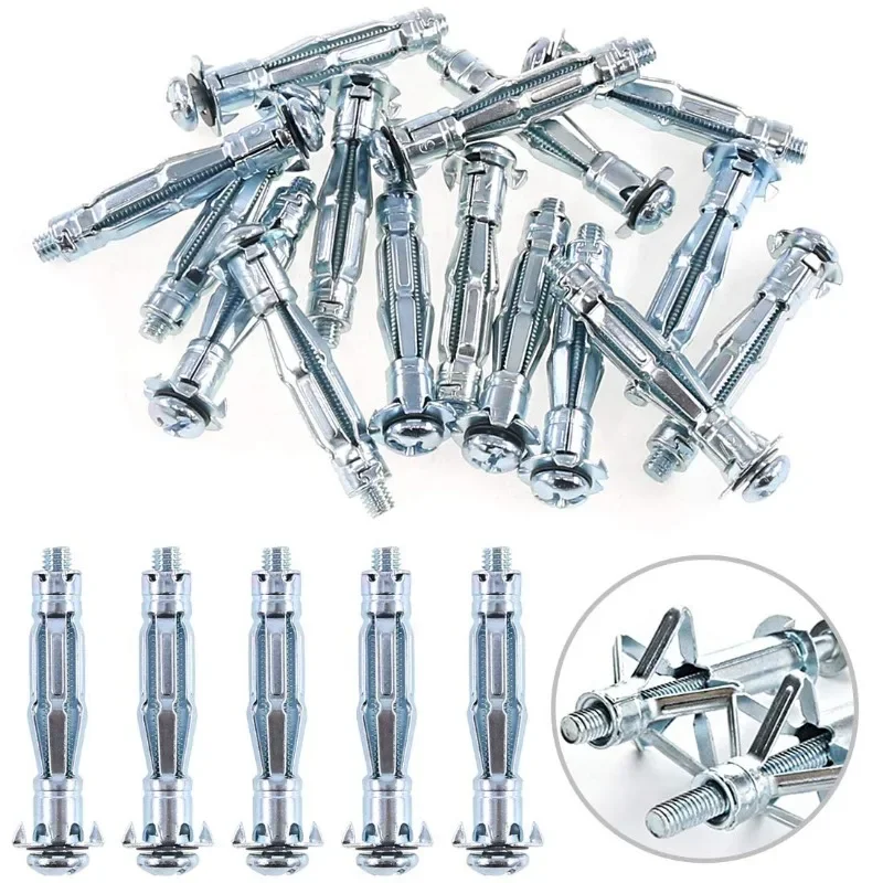 42pcs M4 M5 M6 Drywall Anchor Plasterboard Cavity Plug Dowel Hollow Wall Anchor Expansion Bolt Screws Gypsum Board Holes