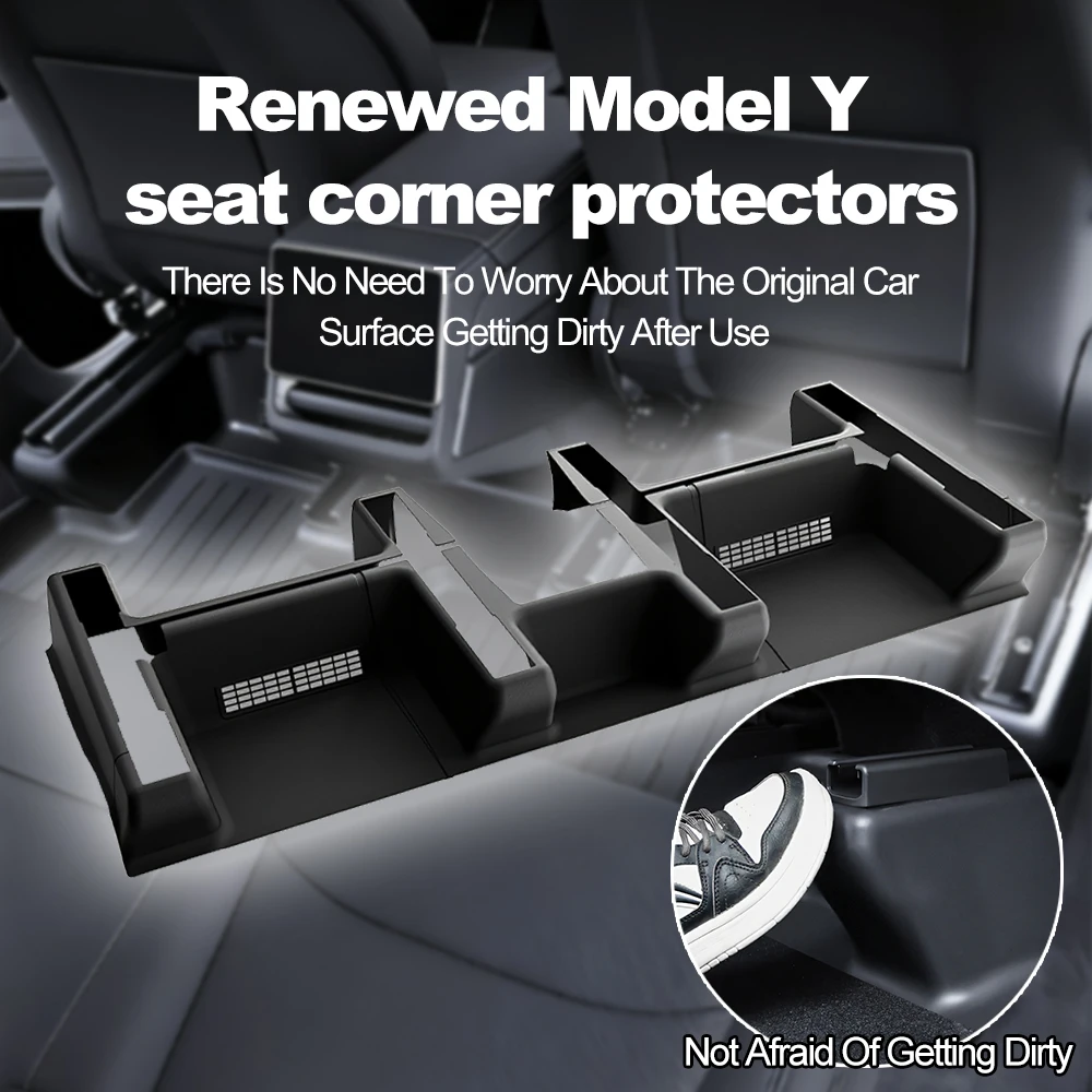 

Car Seat Corner Guards Anti Kick Seat Slide Rail Protective Cover Automobile Supplies For TSL 2025 Refreshed Model Y