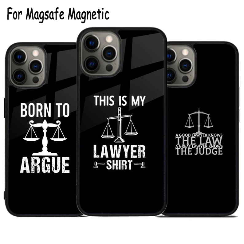 Lawyer judge law profession Wireless Charge Magsafe Phone Case For iPhone 15 16 14 13 11 12 Pro Max Plus Magnetic Bumper Cover