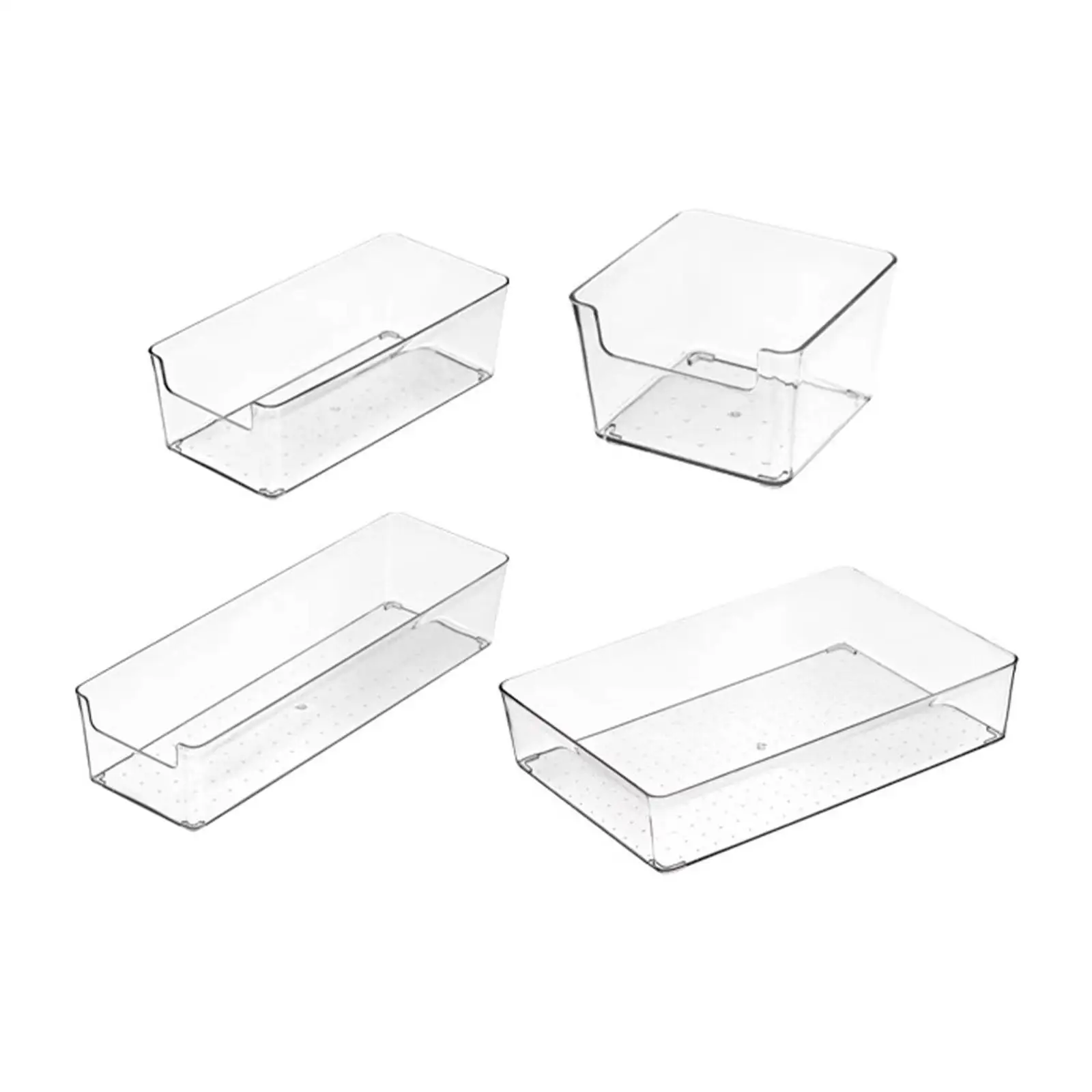 4 Pieces Desktop Organizer Versatile Separation Box for Jewelry Pen Makeup