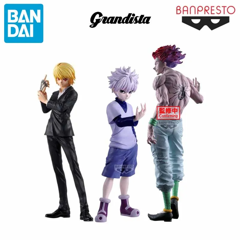 

Оригинальные фигурки BANDAI HUNTER×HUNTER Grandista: Килуа Золдечек, Курапика, Хисока — коллекционные игрушки для детей, модель для подарка