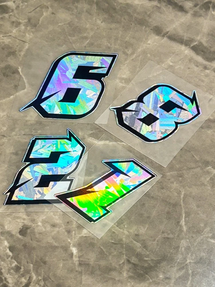 AliExpress NONE 1PC Arabic Numerals Motorcycle Stickers Waterproof for Fuel Tank Helmet Front Fairing Bicycle DIY Holographic Carbon Vinyl Decal