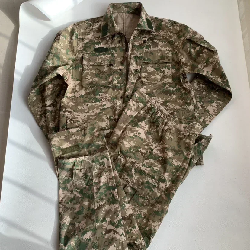 

2026 Ukrainian advance team camouflage suit men's wear resistant pure cotton training spring and autumn set