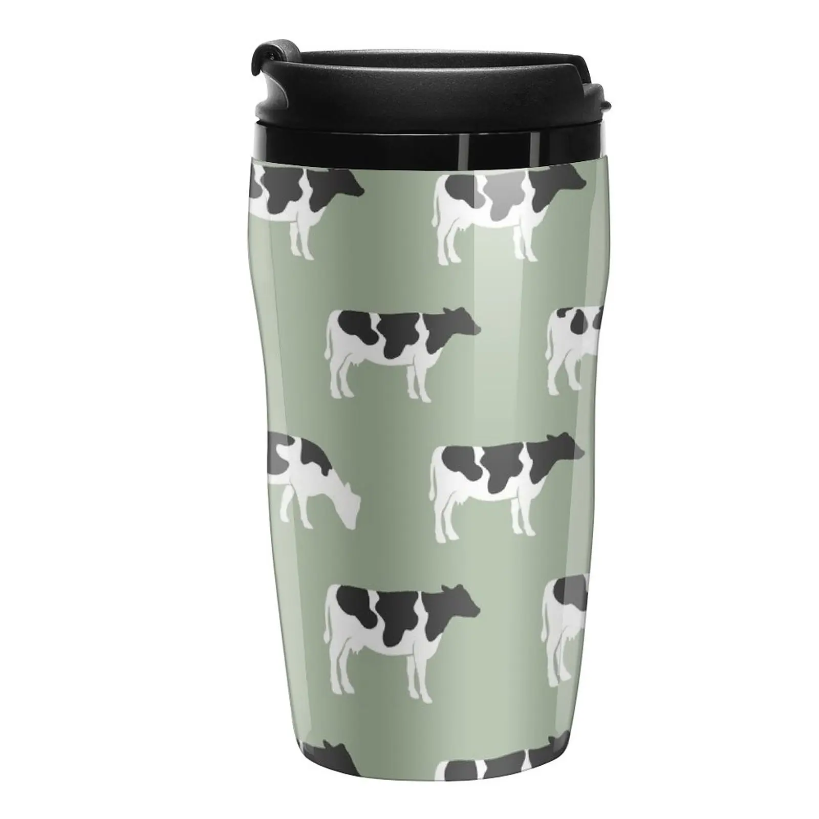 

New Cows - farm - dairy cows on sage Travel Coffee Mug Coffee Cup Sets Cup Coffee Set Coffee Bowl