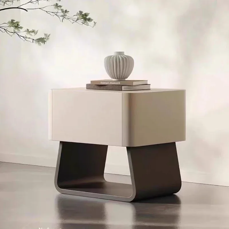 

Nordic Bauhaus Bedside Table Space Luxury Storage Modern Comfortable Bedside Cabinet Aesthetic Dressers Mueble Bedroom Furniture