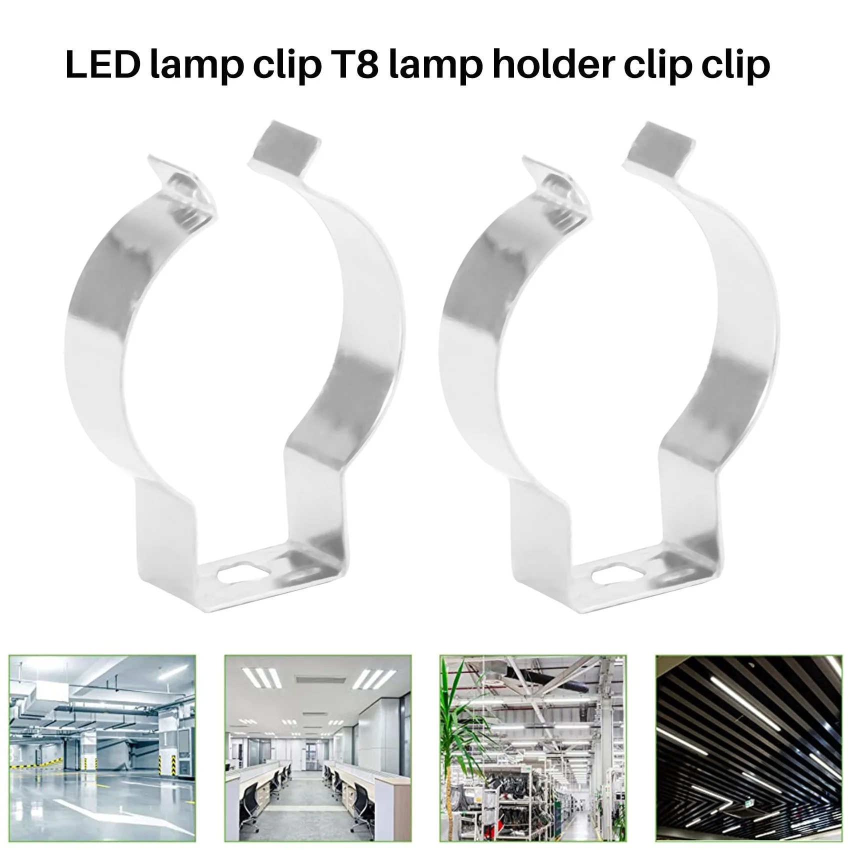 120Pcs T8 LED Light Bulbs U Clips Holder Fluorescent Tube Lamp Bracket