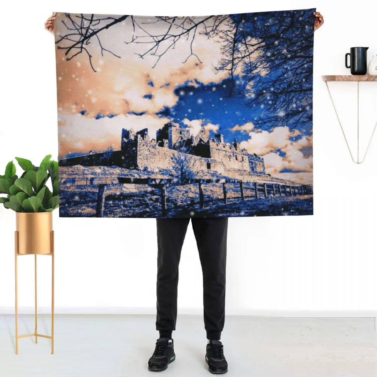 Rock of Cashel, Ireland Throw Blanket for winter For Baby christmas decoration Tourist sofa bed warm winter Blankets