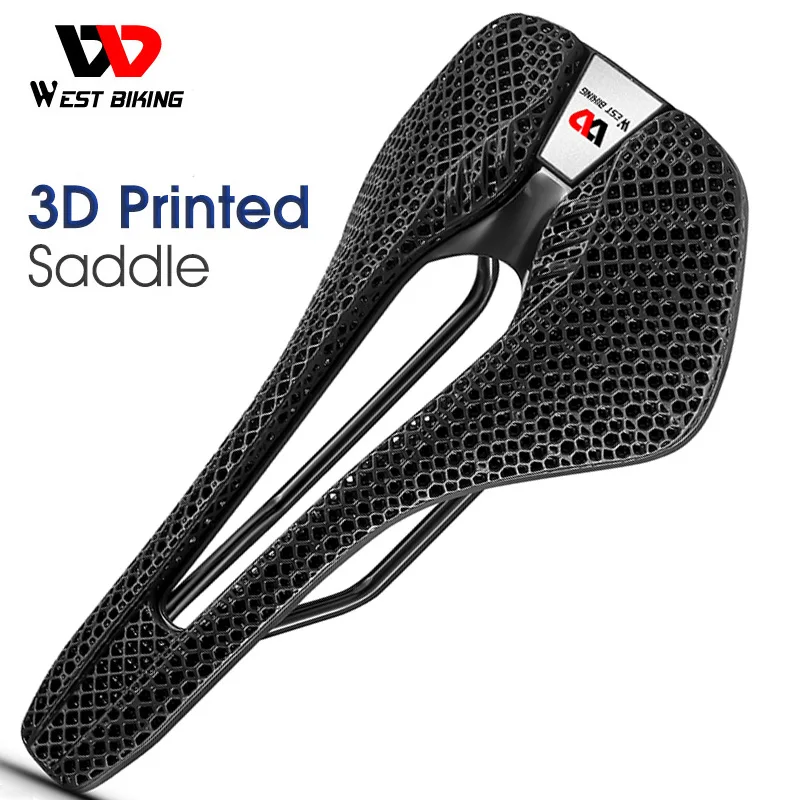 

WEST BIKING Liquid Resins 3D Printed Bicycle Saddle New Honeycomb MTB Road Bike Seat Soft Cushion Triathlon Cycling Accessories