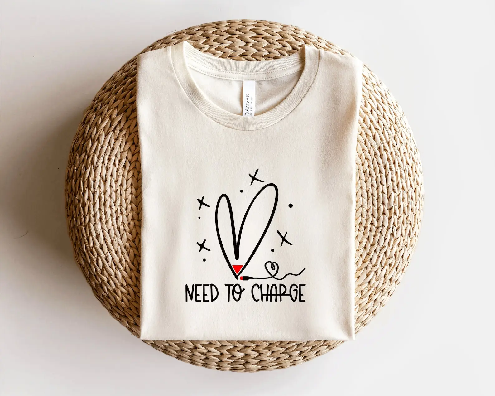 

Need To Charge Valentines Shirt Broken Heart Funny Retro