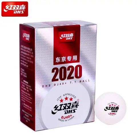 6개/상자 DHS TOKYO DJ40+ 탁구 공 40+MM ABS 탁구 공 2020 국제 빅 게임