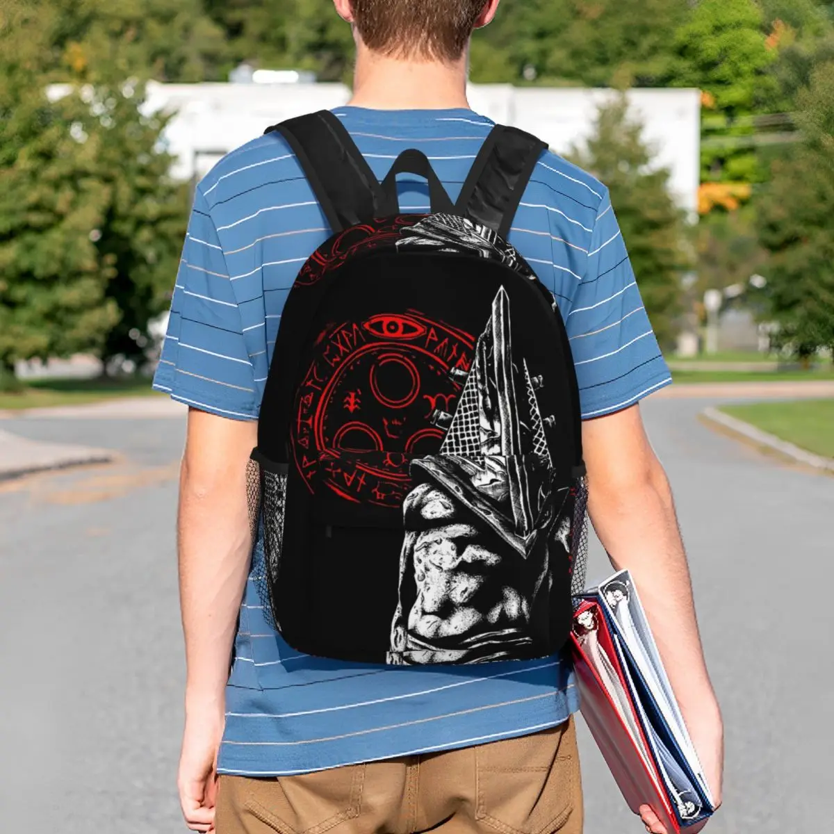 Chain Link And Fog Silent Hill Game Backpack Student Boys Girls BookBag Men Women School Bag Laptop Shoulder Bags