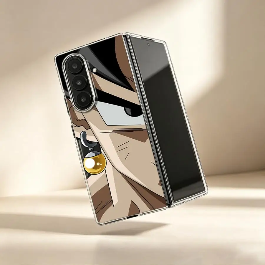 D-Dragon Balls Goku Face Phone Cover Case for Samsung Galaxy Z Fold 8 Ultra ZFold4 ZFold6 Z Fold 7 6 5 4 3 ZFold7 ZFold3 ZFold5