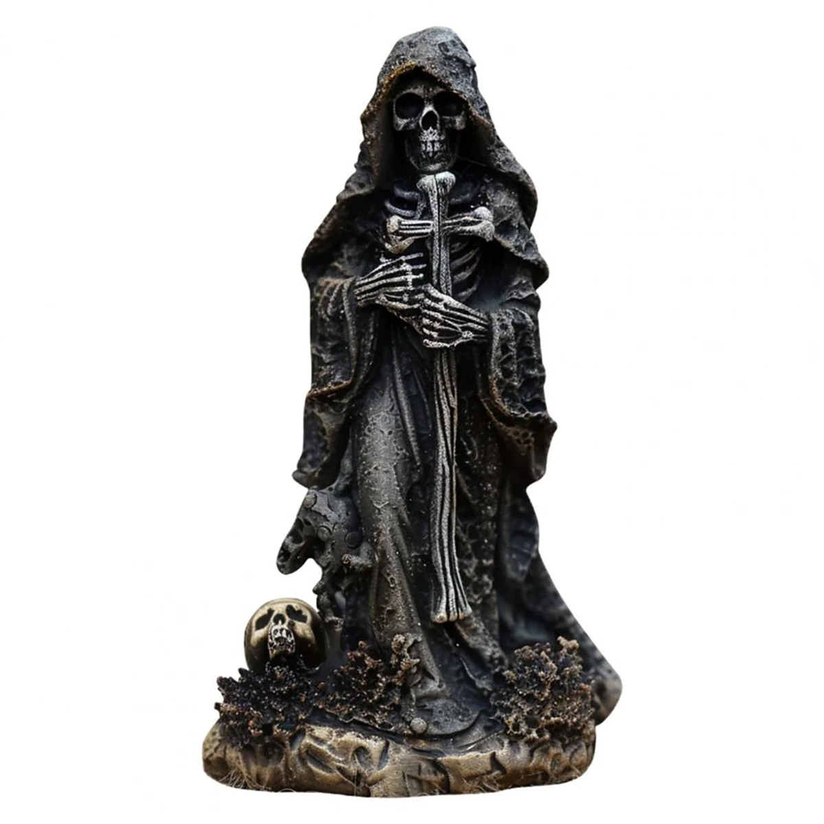 

Skeleton Figurine Evils Grim Reaper for Halloween Home Office Decor Resin Statue Sculpture Ornament D