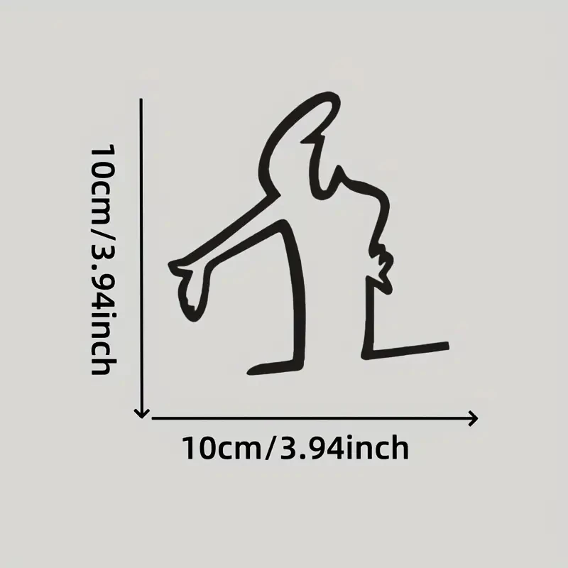 1pc Creative Action Pose Design Vinyl Decal Sticker - Waterproof Reflective Car Motorcycle Decoration, Durable Weather-Resistant