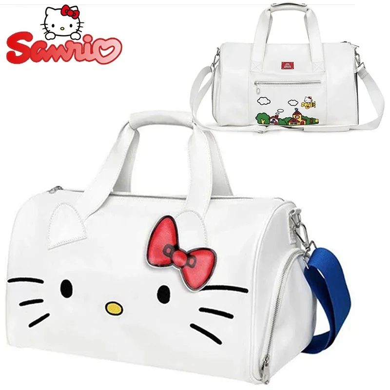 

Sanrio Hello Kitty Travel Bag Luggage Handbag Women Portable Fitness Shoulder Bag Large Capacity Multifuntion Waterproof Bag