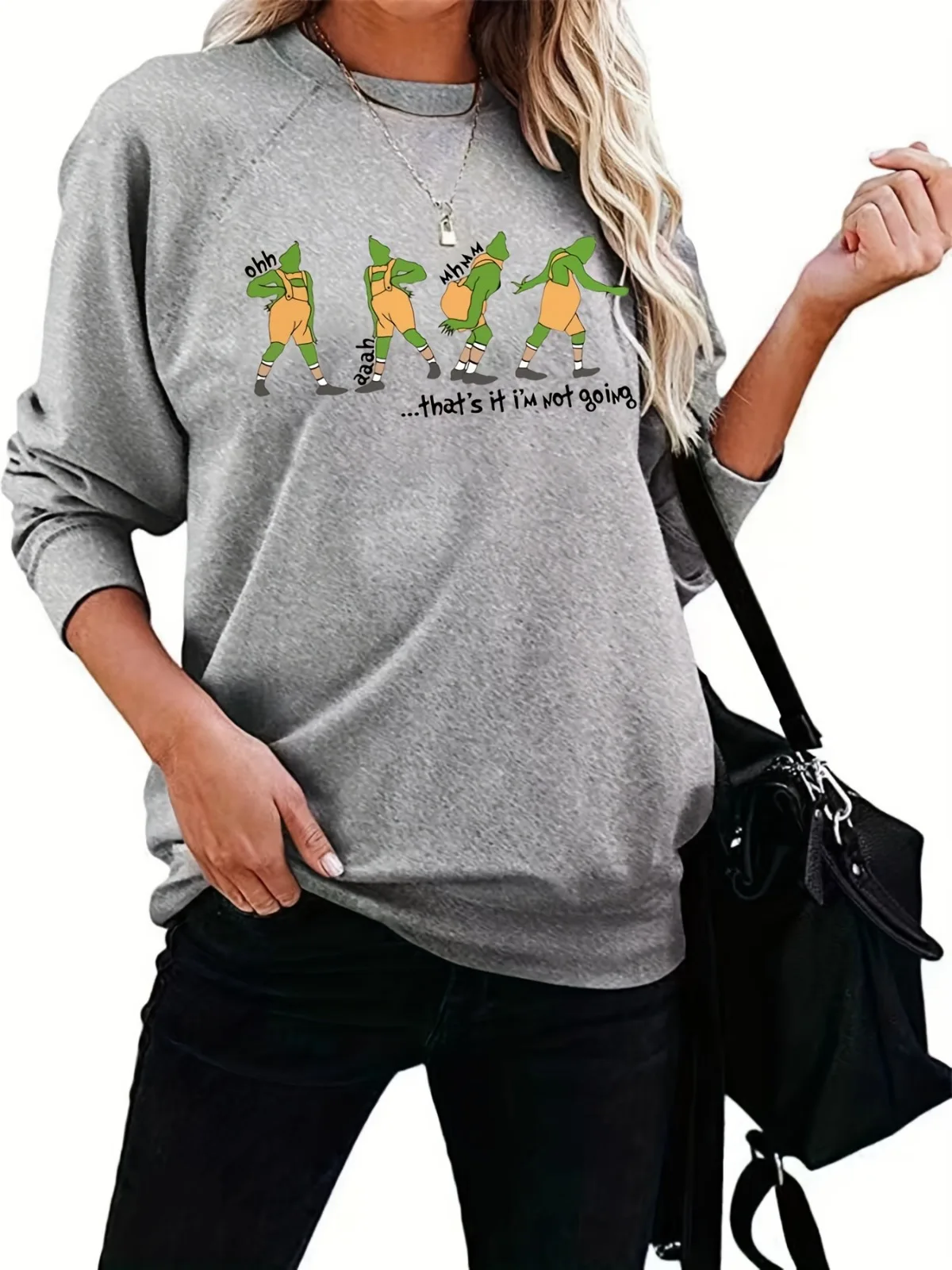 Sweat à capuche à col rond pour femmes, décontracté, à la mode, avec lettres imprimées de dessin animé, adapté aux cadeaux de vacances, hauts de sport de rue