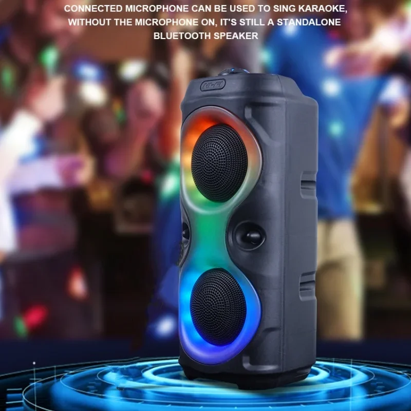 Powerful Bluetooth Speaker Caixa De Som Wireless Party Box Home Theater Outdoor Sound Column Portable Subwoofer with RGB FM/AUX