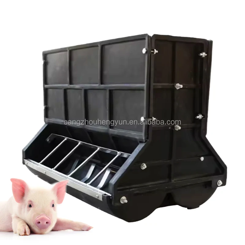 

New Piglet Farming Equipment Double Sided PP Plastic Dry Automatic Pig Feeder Food Dispenser for 10-12 Pigs