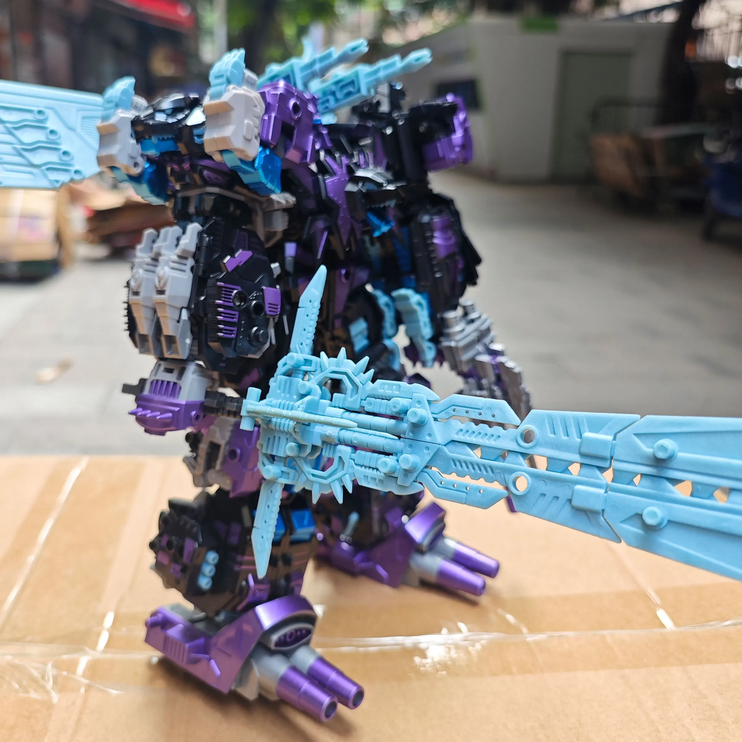 TENGYANG 30 CM DARK Predaking Transformation Predacons 5 IN 1 Action Figure Speelgoed GEEN DOOS