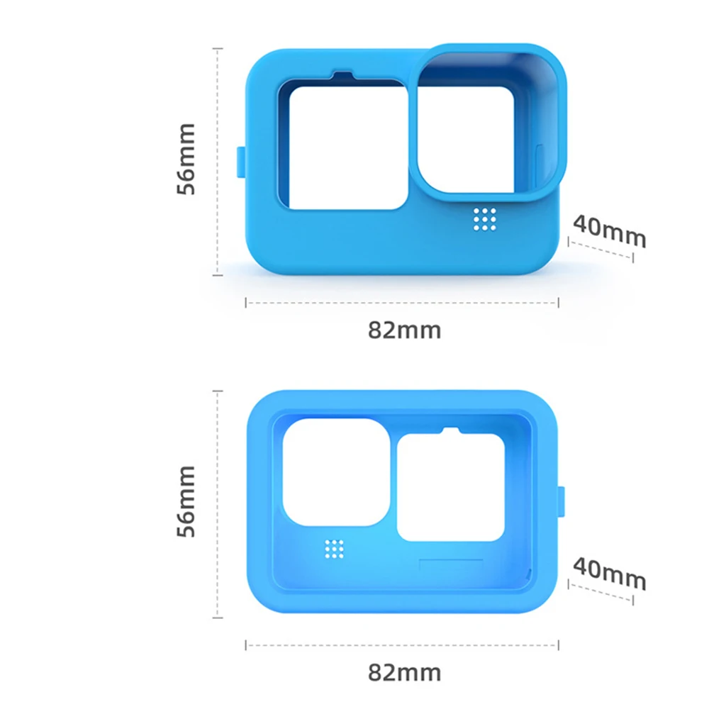 Coque de protection en caoutchouc et silicone pour GoPro, boîtier souple standard, accessoires noirs, étui pour modèles Fore9, 10