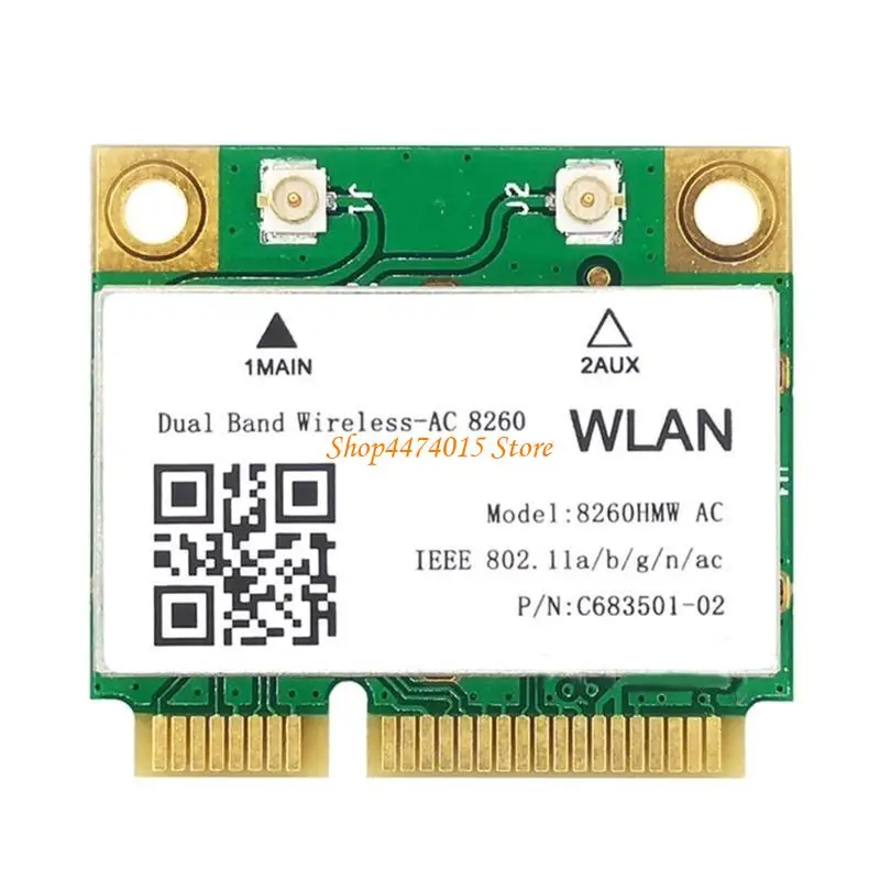 

K1AA 8260 8260HMW 2.4/5Ghz Wireless 802.11a/g/n/ac BT 4.2 Half MINI PCI-E WIFI Card