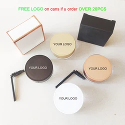 Custom Pomade Eyebrow Styling Soap Brows Gel Wax Fixer With Brush For Women Eyebrow Cosmetics Makeup Eyebrow Gel Waterproof