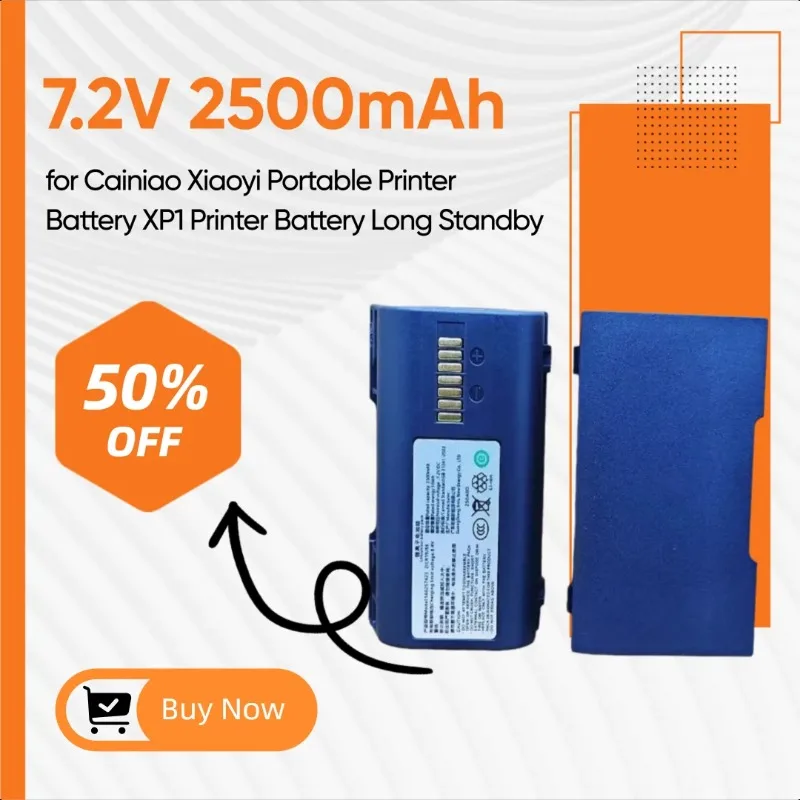 

7.2V 2500mAh Battery Is Suitable for Cainiao Xiaoyi Portable Printer Battery XP1 Printer Battery Long Standby