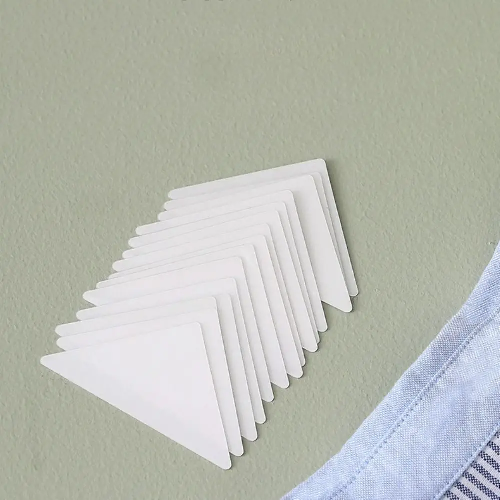 50PCS PVC Collar Fixed Pads Home Self Adhesive Anti-roll Stand Collar Shaper Invisible Shirt Collar Support Women Men