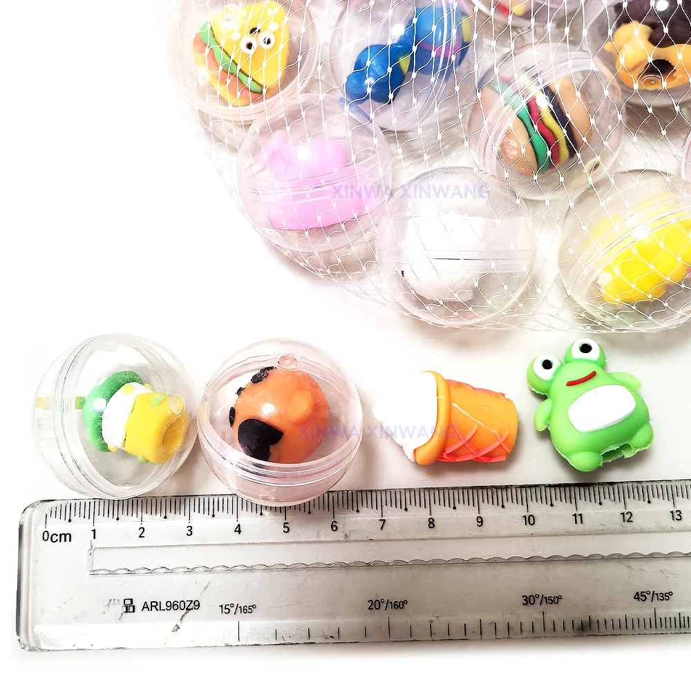 20PCS 32mm Transparent Twisted Egg Capsule Ball Mini Toys Cute Animal For Arcade Claw Crane Vending Machine Accessories