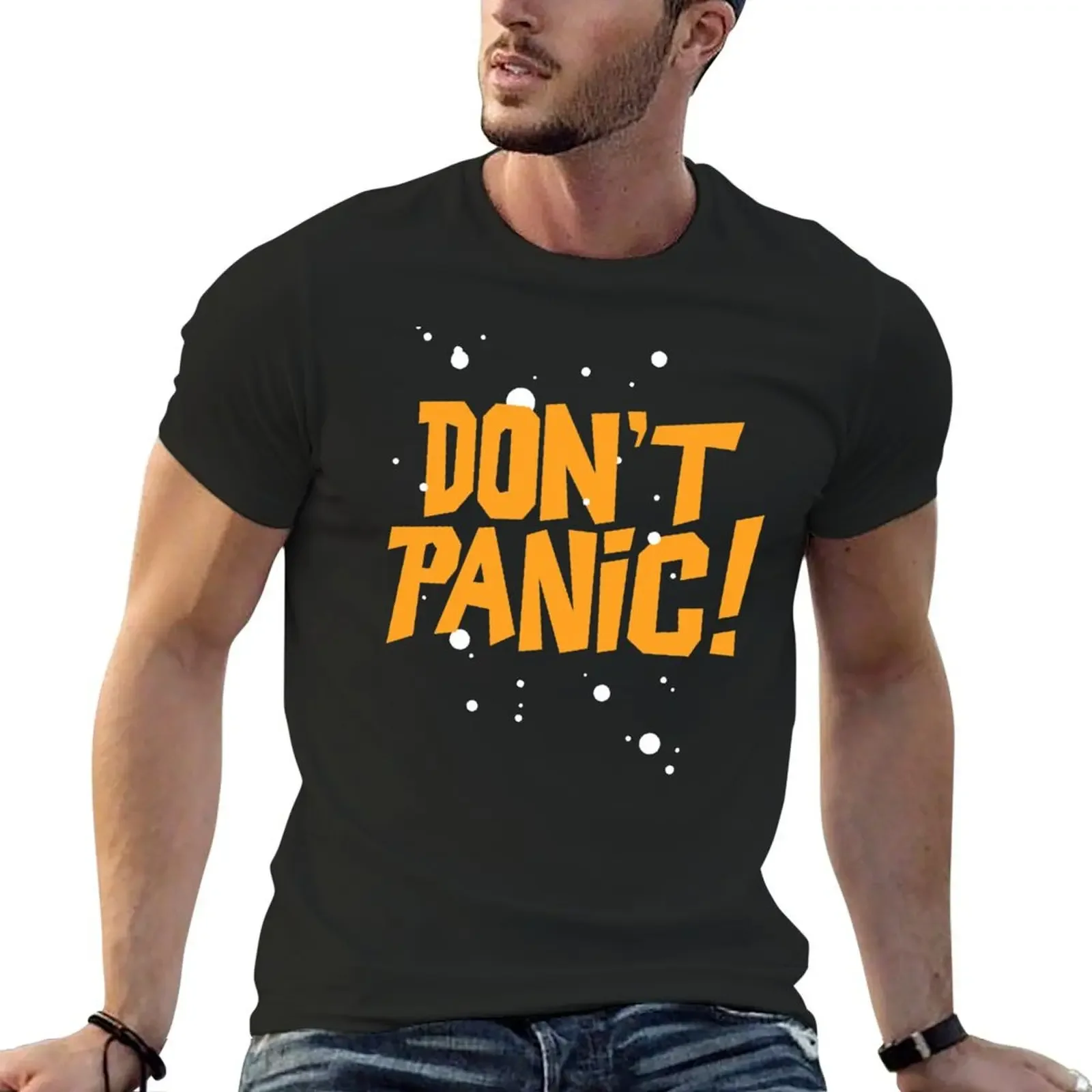 Don't panic T-Shirt quick-drying plus size clothes hippie clothes men clothing