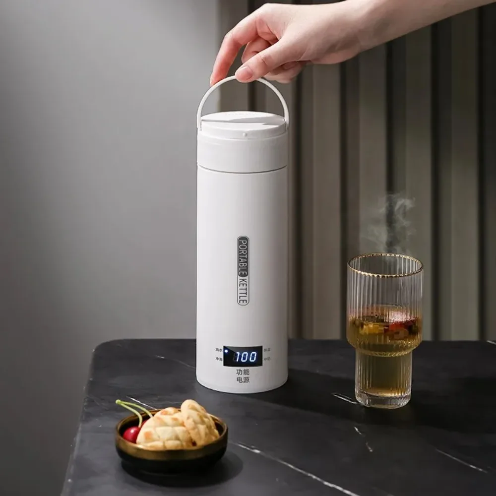 500ML Electric Kettles Portable Tea Coffee Kettle Travel Boil Water Thermal Cup Anti-Scald Water Bottle with LED Display