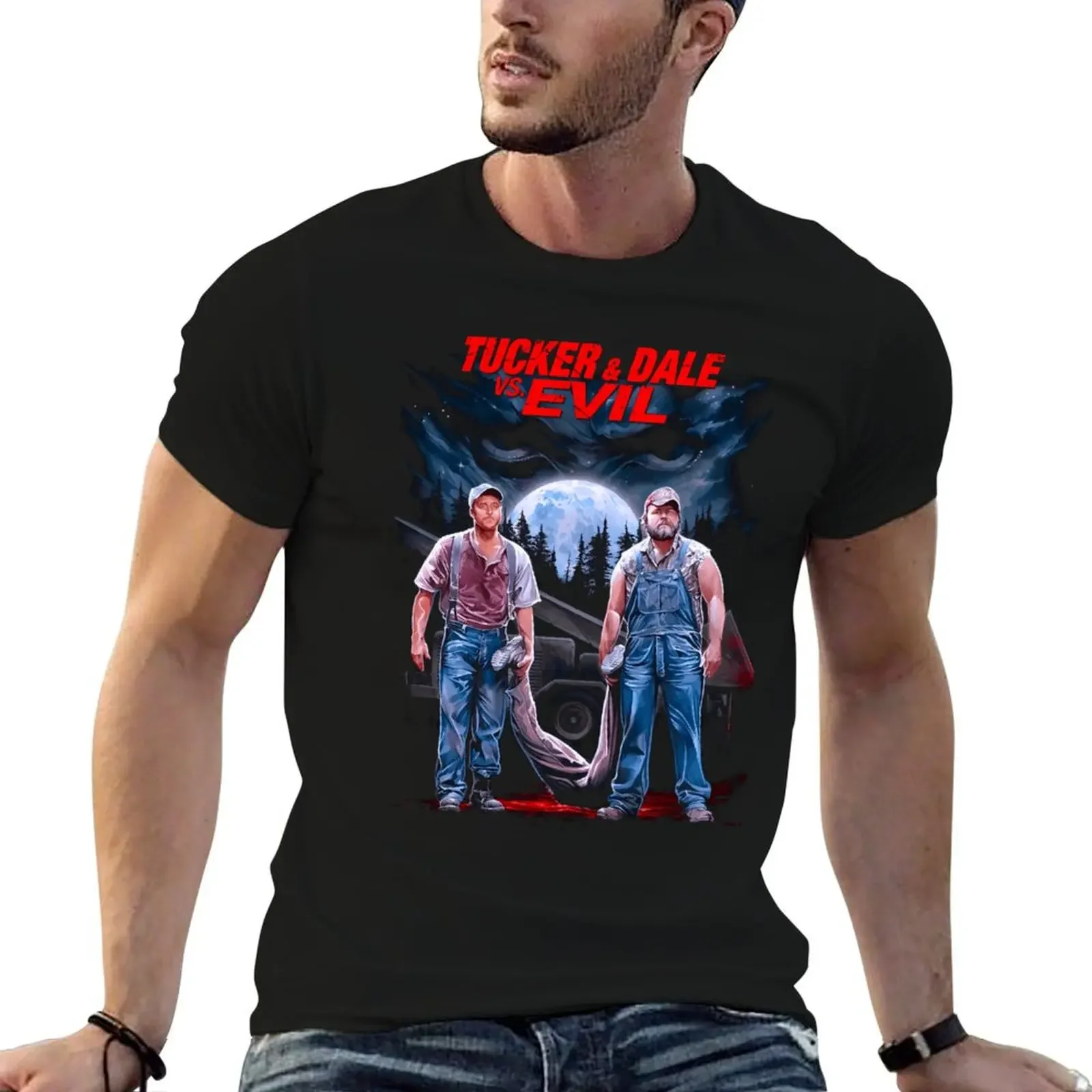 

Tucker And Dale Vs Evil 2010 T-Shirt Blouse plus size tops shirts graphic tees Men's t-shirt