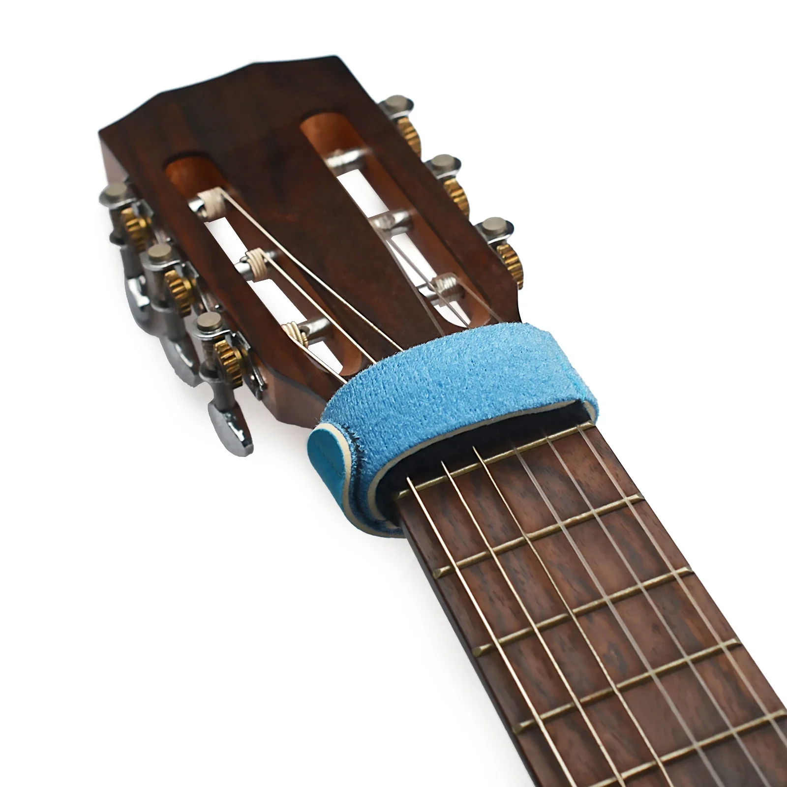 10Pcs Guitar Fingerboard String Mute Strap Muter Fretboard Muting for Acoustic Classic Guitar Blue
