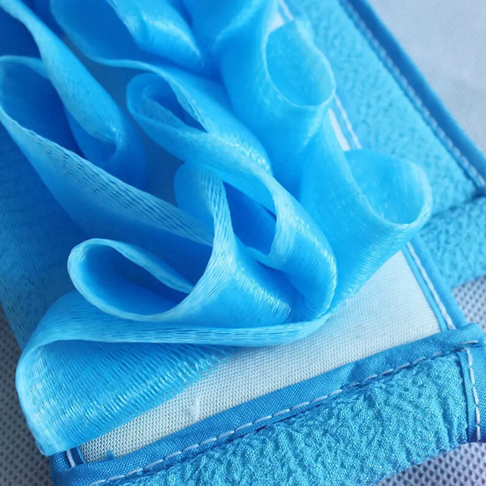 

2Pcs Bath Rub Rayon Sponge Deep Cleaning Scrubber Long Strap Lightweight Bath Flower for Home Travel