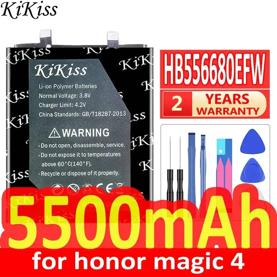 

Mobile Phone Battery 5500mAh HB556680EFW For Huawei Honor Magic 4 magic4 Long-Lasting Performance Environmentally Friendly