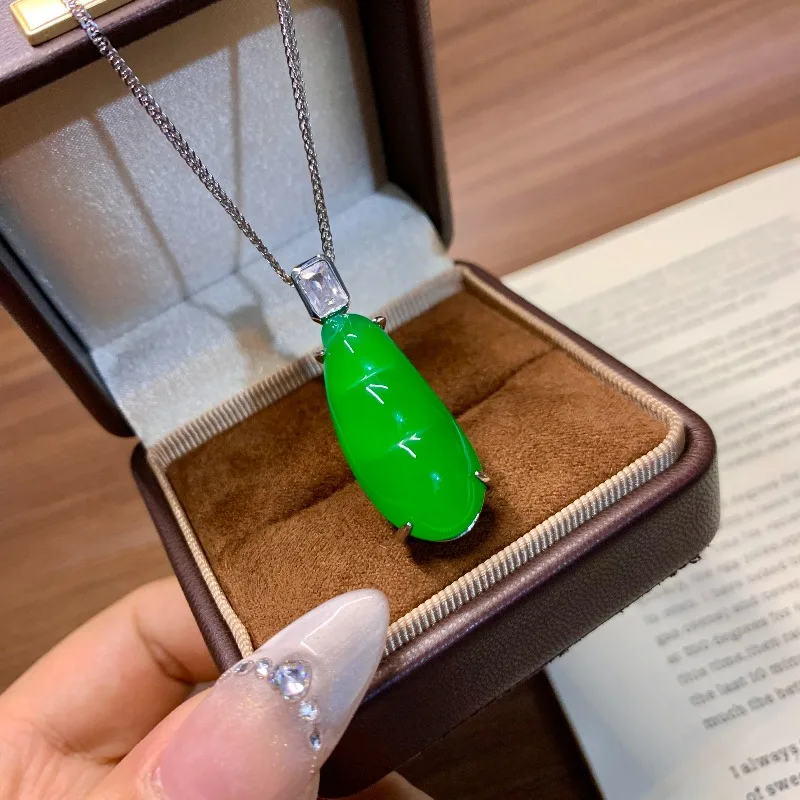 New Traditional Ethnic Style Green Fudou Necklace
